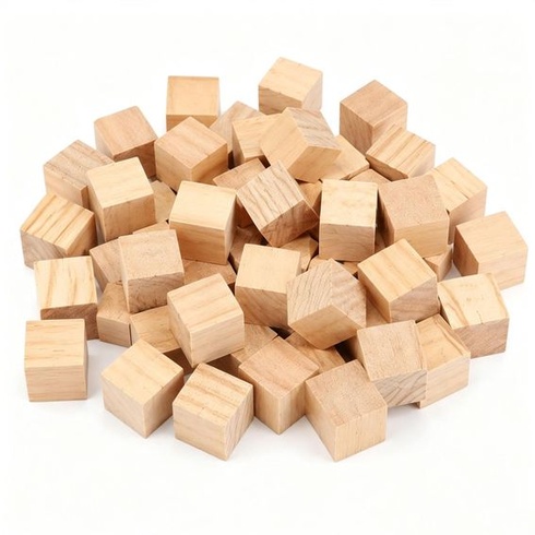 45 x drevených kociek 35 mm Malé drevené kocky na tvorenie, prázdne drevené kocky G-3,5 cm