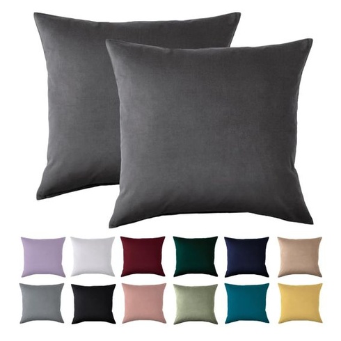 Beqnat Obliečka na vankúš 80x80 sada 2 kusov, Obliečka na vankúš Antracitová antracitová 80 x 80 cm