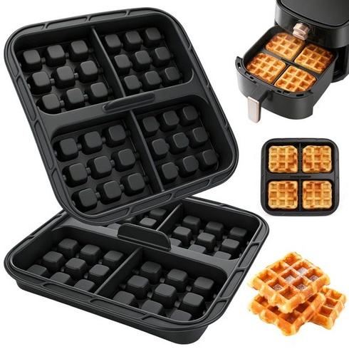 2dielna silikónová forma na vafle do fritézy Airfryer, príslušenstvo pre Ninja Airfryer AF400 451