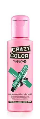 Semipermanentná farba na vlasy Crazy Color od Renbow 100 ml Emerald Green 53 green 100 ml (1 balenie)
