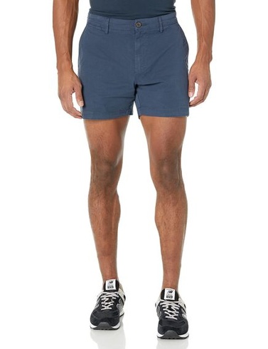 Pánske pohodlné strečové chino kraťasy Amazon Essentials bez skladov, 13 cm plátené, tmavo modré,