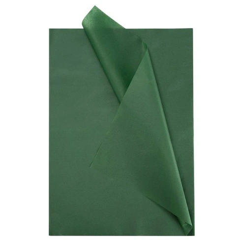 ZYOOO 50 listov tmavo zeleného hodvábneho papiera, 70 cm x 50 cm, darčekové balenie na tvorenie a dekorácia