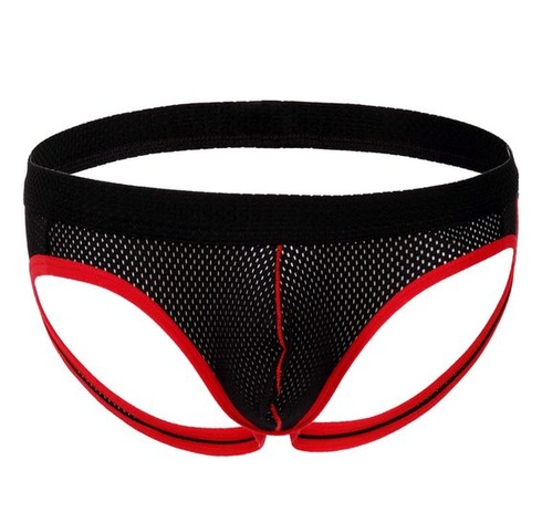Pánské sexy spodní prádlo Jockstrap ze síťoviny, sportovní tanga, tréninkové spodní prádlo