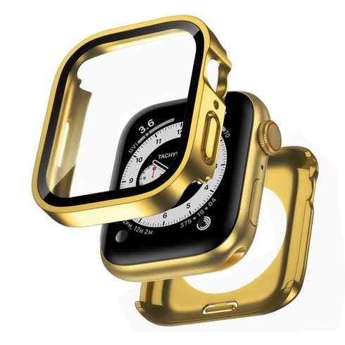 Voděodolné pouzdro 2 v 1 pro Apple Watch Series 6/5/4/SE/SE2 40mm 40mm zlaté