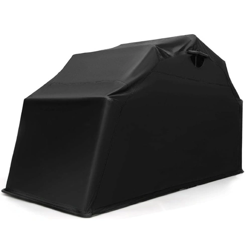 Plachta na motorku z oxfordskej tkaniny AW10025BK, s kovovým rámom, vodeodolná, čierna - B