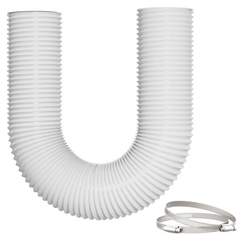 Výfuková hadica 125 mm, dĺžka 3 m, ventilačná hadica, hliníková flexibilná rúrka 125 mm x 3 m, biela