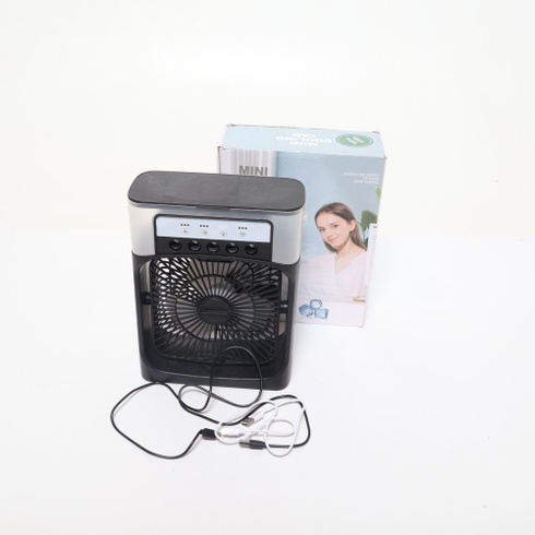 Prenosný ventilátor klimatizácia, 4 v 1 osobný mini chladiaci ventilátor s vodnou hmlou, 3 rýchlosti