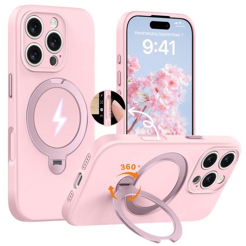 Tekutý silikonový magnetický stojánek otočný o 360° pro iPhone 16 Pro Max [magnetická