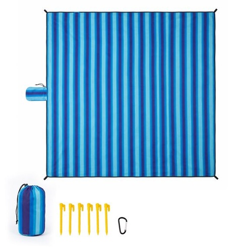 Plážová deka odolná proti piesku 213 x 213 cm, vodeodolná pikniková deka, kompaktná a ľahká s