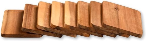 Súprava 8 racletovacích dosiek Kesper 10 x 8 cm z akáciového dreva / tácky / drevené dosky /