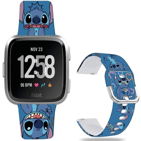 Řemínky Stitch Art 23mm kompatibilní s Fitbit Versa/Versa 2/Versa Lite/Versa SE, měkký silikonový