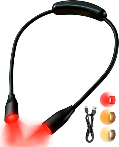 Čítacia lampička Lamptobe na krk 670nm 3 farby