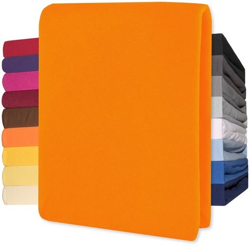 CelinaTex Jersey Topper Napínacie prestieradlo Lucina 180x200-200x200cm oranžová 100% česaná bavlna