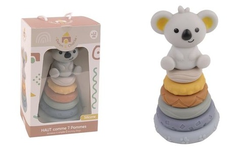 DORON & CHARLIE - Koala Tower - Vysoká až 6 jabĺk - 056343 - Rôzne farby - Silikón - Stohovanie -