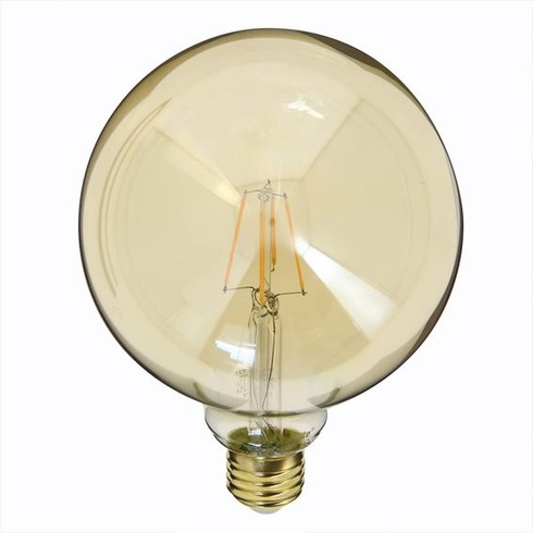 LED žiarovka Xanlite E27 guľatá, pätica G125, E27 – Vintage žiarovka s vláknom E27, uhol vyžarovania
