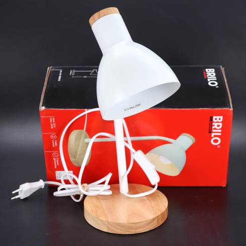 BRILONER - Nočná lampička s káblovým vypínačom, otočná, E14, max. 10W, stolná lampa, lampa, stolná