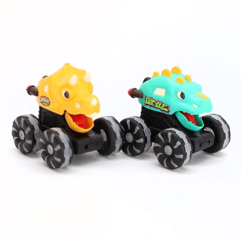 MOONTOY 3dielna sada dinosaurského monster trucku, svietiace autíčko pre vek 1+, auto s funkciou „press