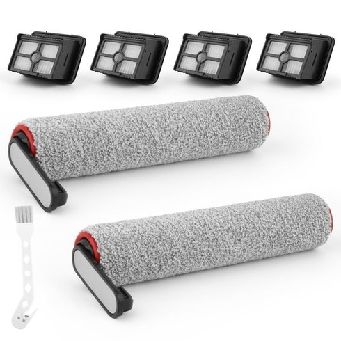 2 kefové valce, 4 filtre, náhradné diely pre mokro-suchý vysávač Dreame H12 Pro/H12 Dual, sada