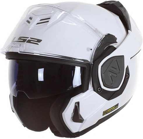 Motocyklová prilba LS2 výklopná biela XS
