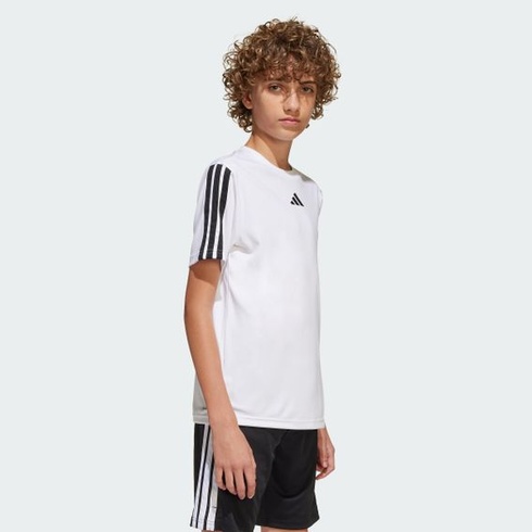 Chlapecké tričko Adidas Train Essentials 3-Stripes, 7-8 let, bílé/černé