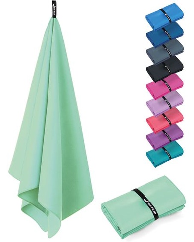 Ručníky z mikrovlákna Fit-Flip, lehké a kompaktní - Fitness a sport, mátově fialové, 100x50cm - 1