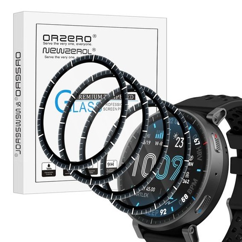 NEWZEROL Sada 4 ochranných fólií na displej kompatibilný s Amazfit Active Max, [plné pokrytie] PMMA