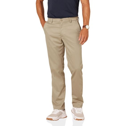Pánske golfové nohavice Amazon Essentials rovného strihu, strečové, nekrčivé, zmes recyklovaného