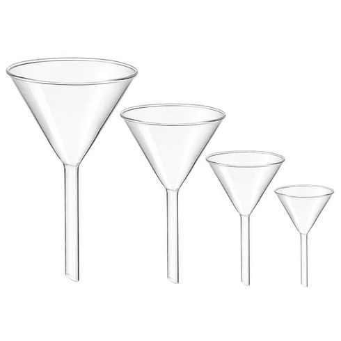 Sada skleněných trychtýřů ULTECHNOVO, 4dílná, 40/50/75/100 mm, vyrobená z borosilikátového skla –
