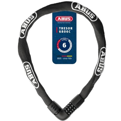 Trezor s řetězovým zámkem ABUS 6806C, délka 85 cm, černý