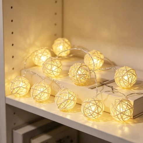 LED svetelné ratanové gule ZingBox 1,5 m