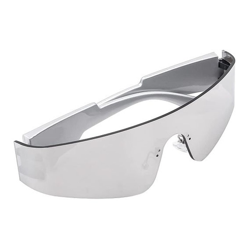 1 kus futuristické slnečné okuliare Mercury Sheet žiarivo strieborné nohy pre cosplay štíhle kyklopy