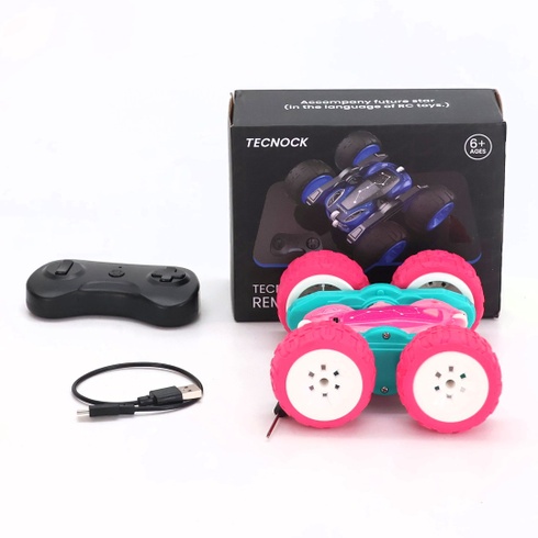 Tecnock 2025 auto na diaľkové ovládanie s 2,4 GHz diaľkovým ovládaním, 360 ° otočné kaskadérske RC auto