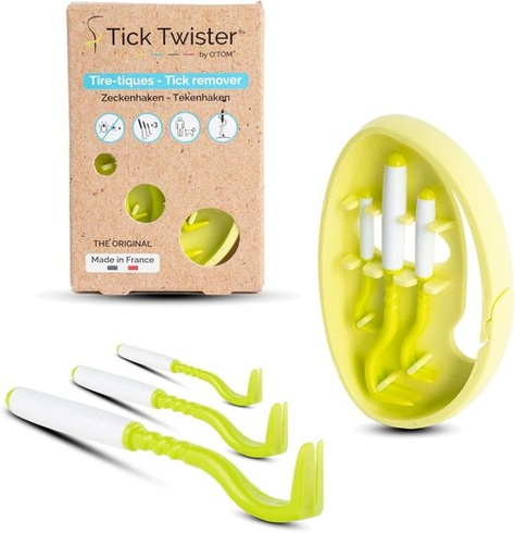 Háčky na klíšťata Tick Twister 3 pro psy, kočky a lidi – Sada 3 pinzet na klíšťata s úložným boxem.
