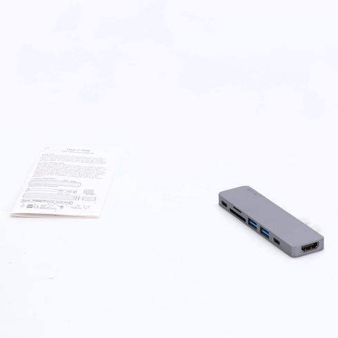 EKSA Thunderbolt 3 Hub, adaptér 7 v 2 USB-C Hub pre MacBook Air 2018, MacBook Pro 2018/2017, 4K