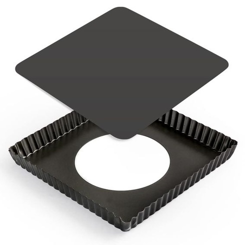 Štvorcová forma na tortu, forma na quiche s odnímateľným dnom, štvorcová forma na koláč s