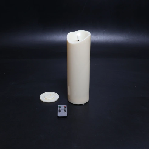 LED svíčky EXTSUD 31,5 cm × 10 cm s dálkovým ovládáním, odolné proti stříkající vodě, s časovačem,