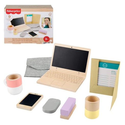 Drevená herná súprava pre domácu kanceláriu Fisher-Price