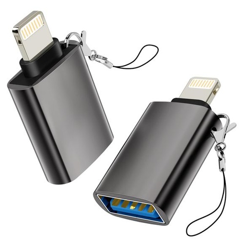 Adaptér Lightning na USB, balenie 2 ks, káblový kľúč Lightning samec-USB samica pre iPhone 14 13 12