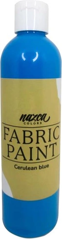 Textilní barva Nazca Colors, modrá, 250 ml, na látku a kůži, ideální pro malování oděvů, triček,
