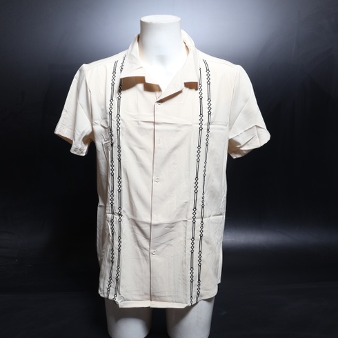 Pánske košele HMIYA s krátkym rukávom, letné, pánske tričko Guayabera s krátkym rukávom a gombíkmi,