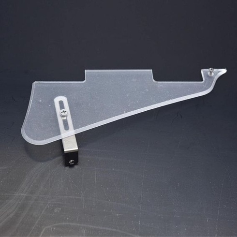 KAISH Priehľadný pickguard pre LP gitaru s chrómovaným držiakom z nerezovej ocele a oceľovými