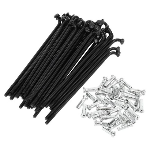 Motoforti 36 univerzálne drôtiky na bicykel 14G, s 36 niplemi, uhlíková oceľ, čierna 87 mm