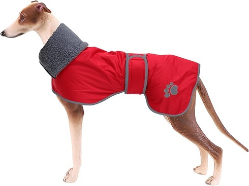 Zimný kabát pre psov Geyecete UK-HY-C1137-Red-XS