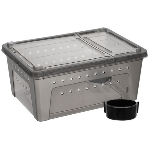 OUNONA Plastová faunabox s krmítkom pre plazy