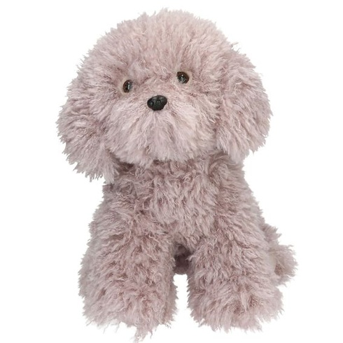 Plyšový pejsek Max s kudrnatou srstí v šedé barvě, cca 30 cm, velikost 14058 TOPModel Fur Ever