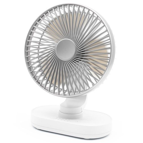 Veľmi tichý stolný ventilátor, malý ventilátor 16,5 cm, automatická oscilácia, 4 rýchlosti, silný