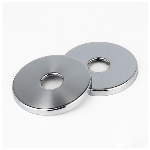 2 kusy krycí rozety stříbrné 21 mm × 80 mm × 6 mm (1/2