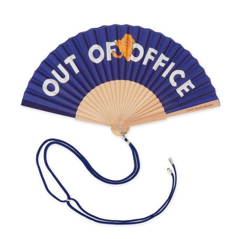 LEGAMI – Skládací vějíř ¡Que Calor! Design Out of Office, odnímatelný a nastavitelný kabel v