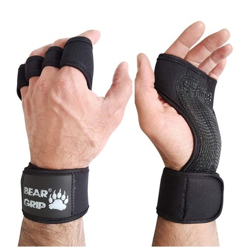 Bear Grip - Otevřené tréninkové rukavice pro CrossFit, kulturistiku, kalisteniku, powerlifting XS