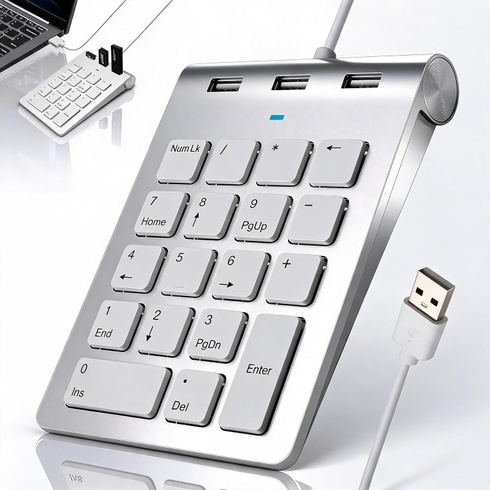 Numerická klávesnica Astraveo s USB rozbočovačom
